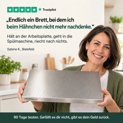 Kundin mit dem Prymally Schneidebrett