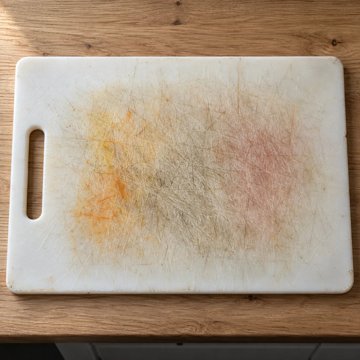 Plastikbrett nach Monaten